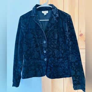 Talbots Floral Velvet Jacket